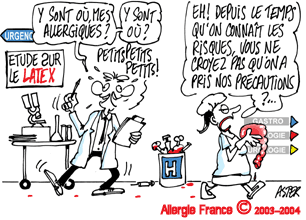 Peu d’allergie au latex à l’hôpital : un effet bénéfique des 35 heures ?