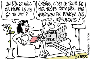Influence du stress sur les tests cutanés.