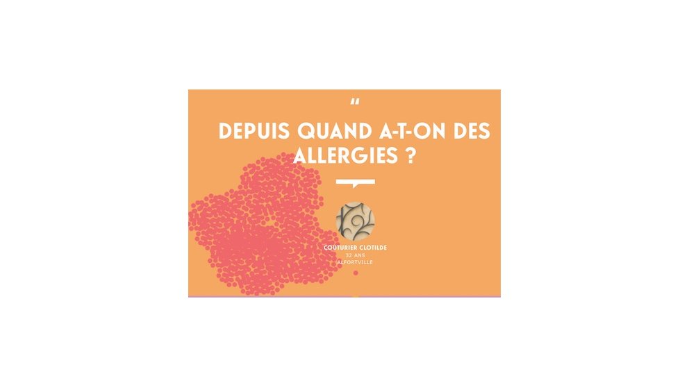 Depuis quand a-t-on des allergies ?