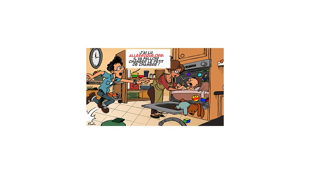 Éloignez la chambre de la cuisine chez les enfants allergiques.