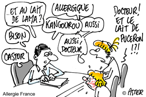 C'est beau, l'allergie au lait. 