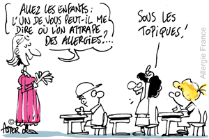 Pas de peau pour les topiques : risque d'anaphylaxie !!