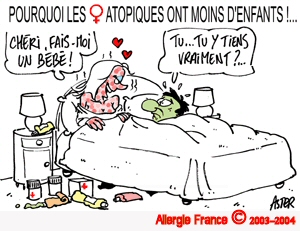 Moins de bébés chez les mamans atopiques ??!
