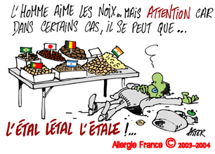 Sensibilisation aux fruits à coque et aux pollens chez nos voisins les Italiens.