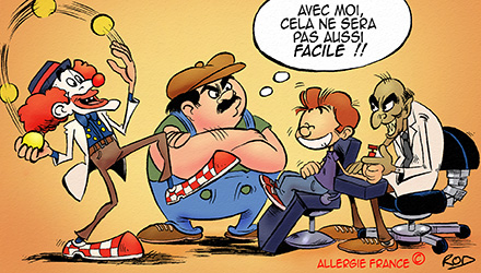 Nouvelles recommandations pour les tests cutanés : une nez rouge et des grandes savates !!