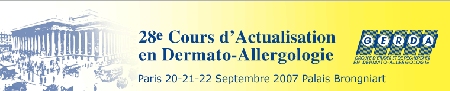 28e cours d'actualisation des connaissances en dermato-allergologie